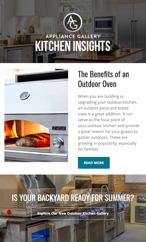 Appliance Gallery Email