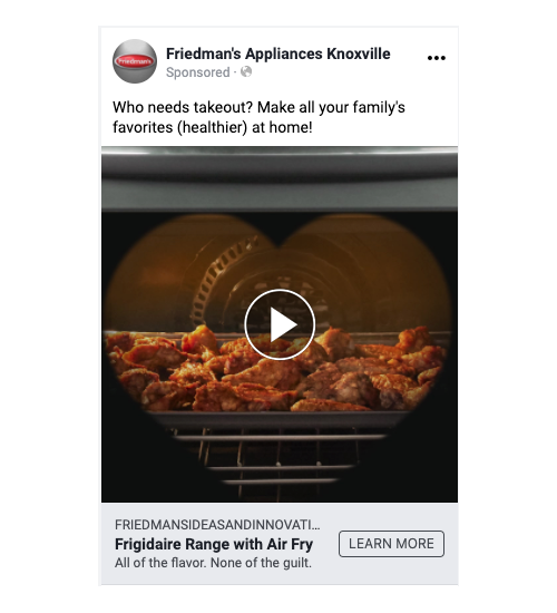 Friedman's Appliances Facebook Ad