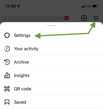 instagram settings