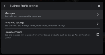 Google profile managers