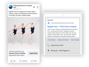 Fellowship School of Creative Arts self-promo campaign ads